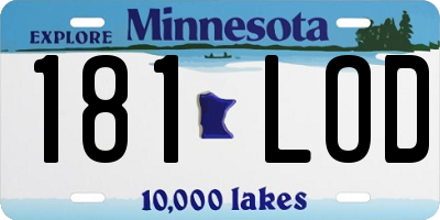 MN license plate 181LOD