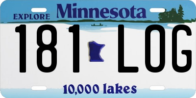 MN license plate 181LOG