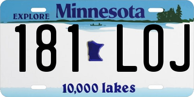 MN license plate 181LOJ