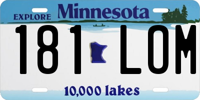 MN license plate 181LOM