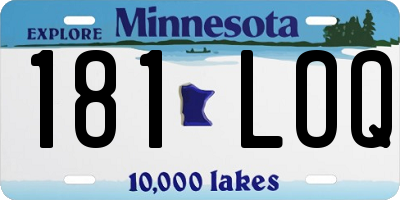 MN license plate 181LOQ