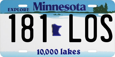 MN license plate 181LOS