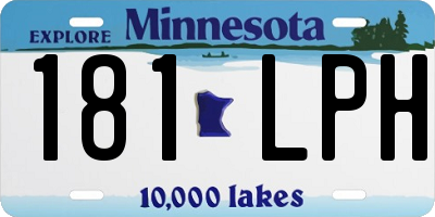 MN license plate 181LPH