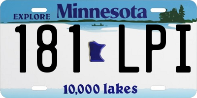 MN license plate 181LPI