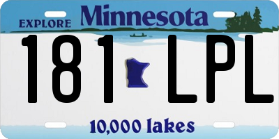 MN license plate 181LPL