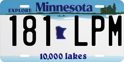 MN license plate 181LPM