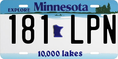 MN license plate 181LPN