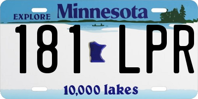 MN license plate 181LPR
