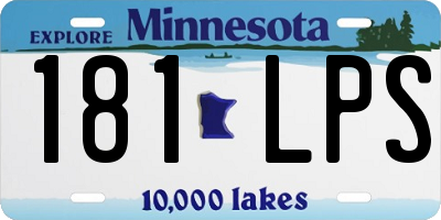 MN license plate 181LPS