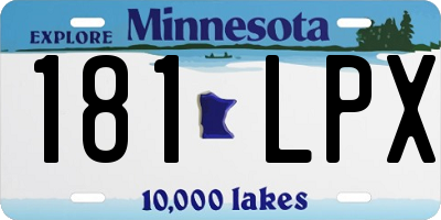 MN license plate 181LPX