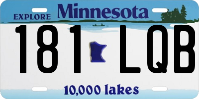 MN license plate 181LQB