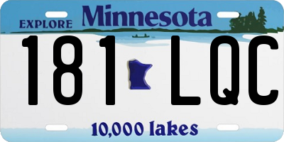 MN license plate 181LQC