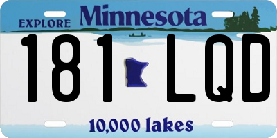 MN license plate 181LQD