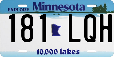 MN license plate 181LQH