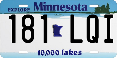MN license plate 181LQI
