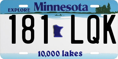 MN license plate 181LQK
