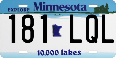MN license plate 181LQL