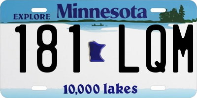 MN license plate 181LQM