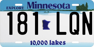 MN license plate 181LQN