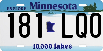 MN license plate 181LQO
