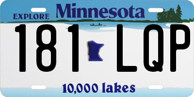 MN license plate 181LQP