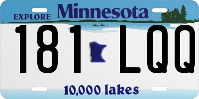 MN license plate 181LQQ
