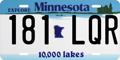 MN license plate 181LQR