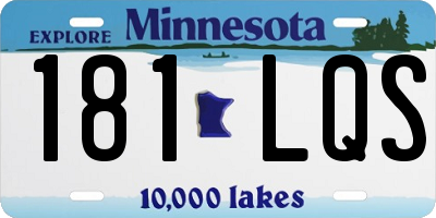 MN license plate 181LQS
