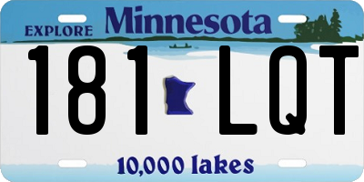 MN license plate 181LQT