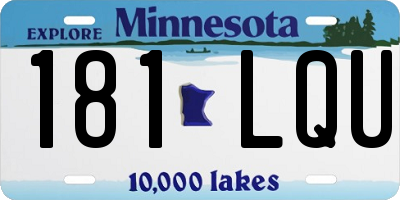 MN license plate 181LQU