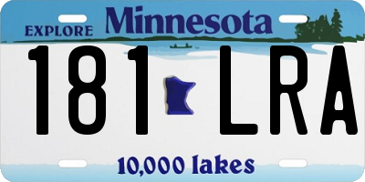 MN license plate 181LRA