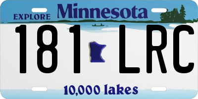 MN license plate 181LRC