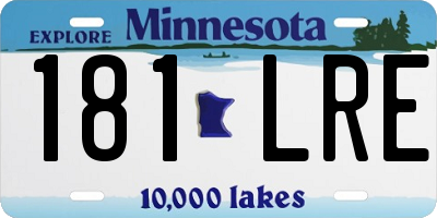 MN license plate 181LRE