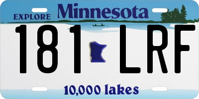 MN license plate 181LRF
