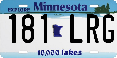 MN license plate 181LRG