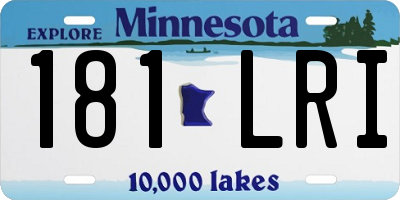 MN license plate 181LRI