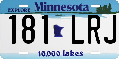 MN license plate 181LRJ
