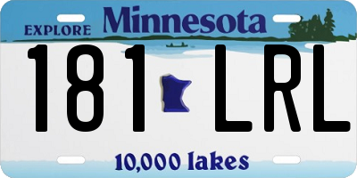 MN license plate 181LRL