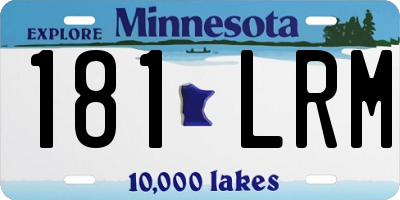 MN license plate 181LRM