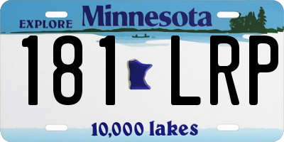 MN license plate 181LRP
