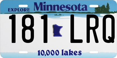 MN license plate 181LRQ
