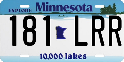 MN license plate 181LRR