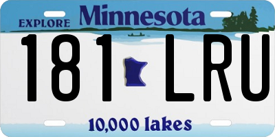 MN license plate 181LRU