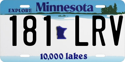 MN license plate 181LRV