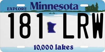 MN license plate 181LRW
