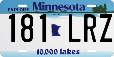 MN license plate 181LRZ