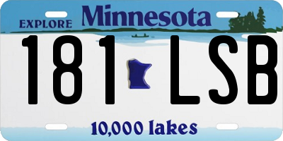 MN license plate 181LSB