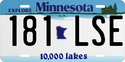 MN license plate 181LSE