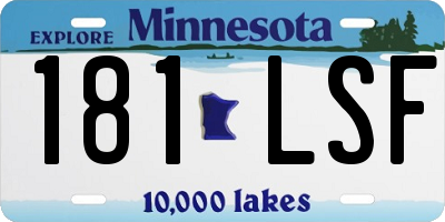 MN license plate 181LSF