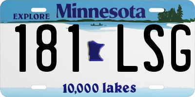 MN license plate 181LSG